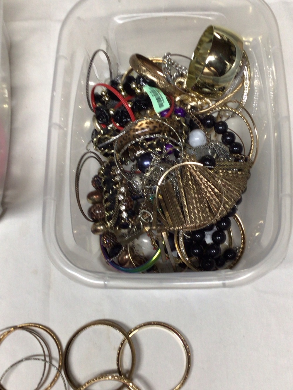 Source Unknown Gold Tone and Black Mixed Bracelet Lot. Jewelry lot Ladies look